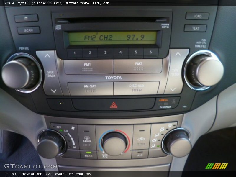 Blizzard White Pearl / Ash 2009 Toyota Highlander V6 4WD