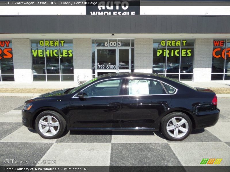 Black / Cornsilk Beige 2013 Volkswagen Passat TDI SE