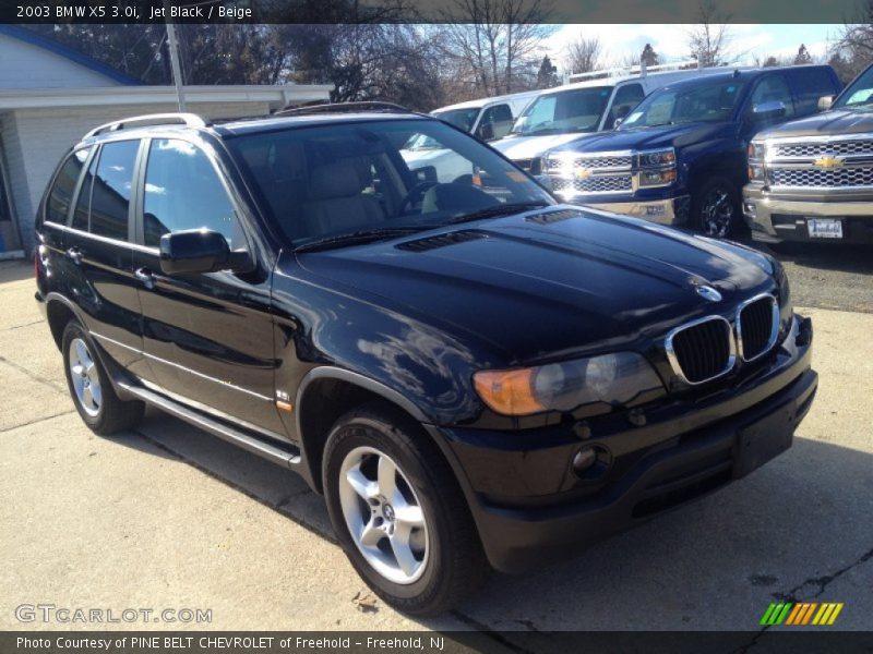 Jet Black / Beige 2003 BMW X5 3.0i