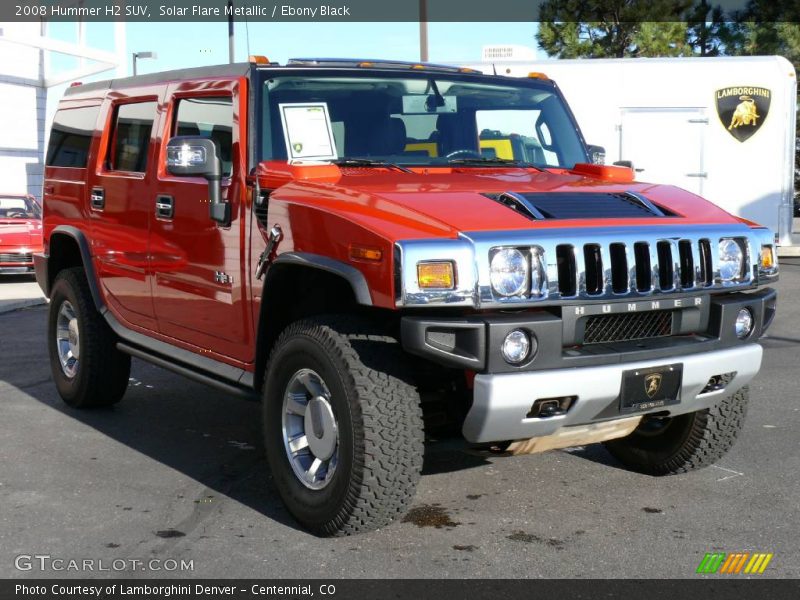 Solar Flare Metallic / Ebony Black 2008 Hummer H2 SUV