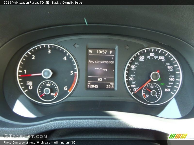 Black / Cornsilk Beige 2013 Volkswagen Passat TDI SE