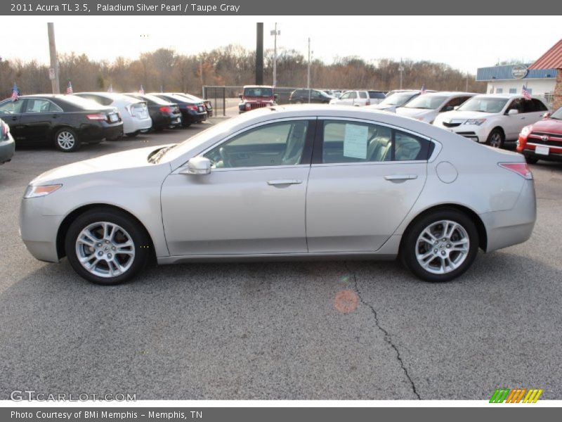 Paladium Silver Pearl / Taupe Gray 2011 Acura TL 3.5