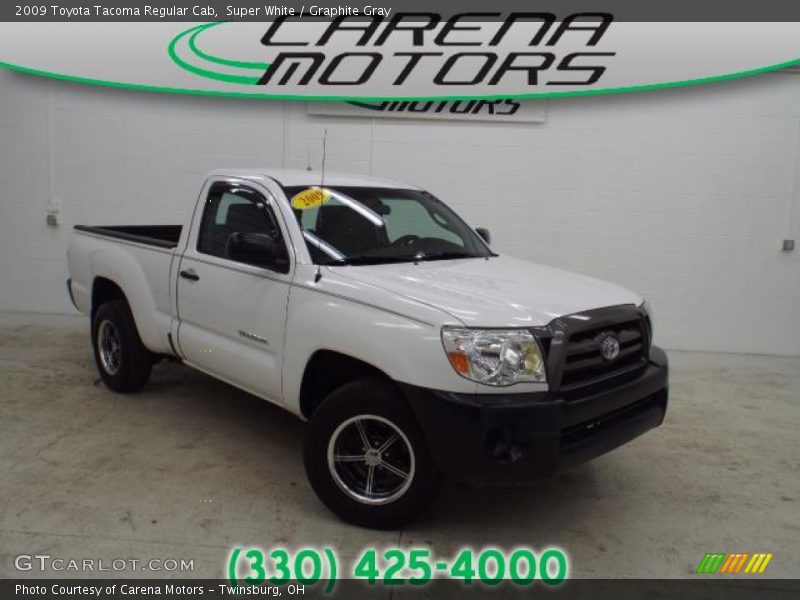 Super White / Graphite Gray 2009 Toyota Tacoma Regular Cab