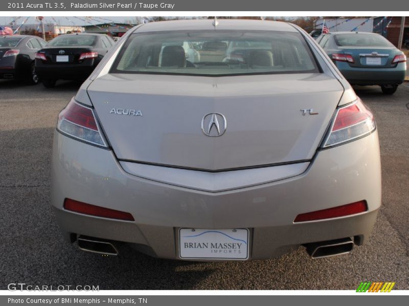 Paladium Silver Pearl / Taupe Gray 2011 Acura TL 3.5