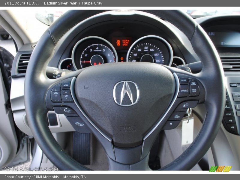 Paladium Silver Pearl / Taupe Gray 2011 Acura TL 3.5
