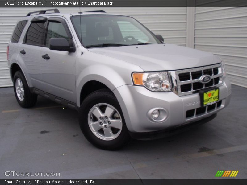 Ingot Silver Metallic / Charcoal Black 2012 Ford Escape XLT