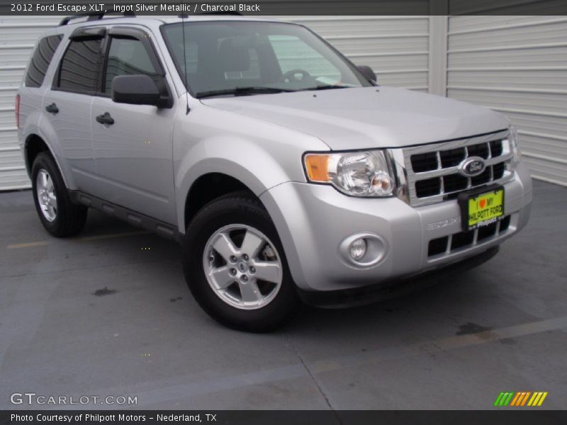 Ingot Silver Metallic / Charcoal Black 2012 Ford Escape XLT