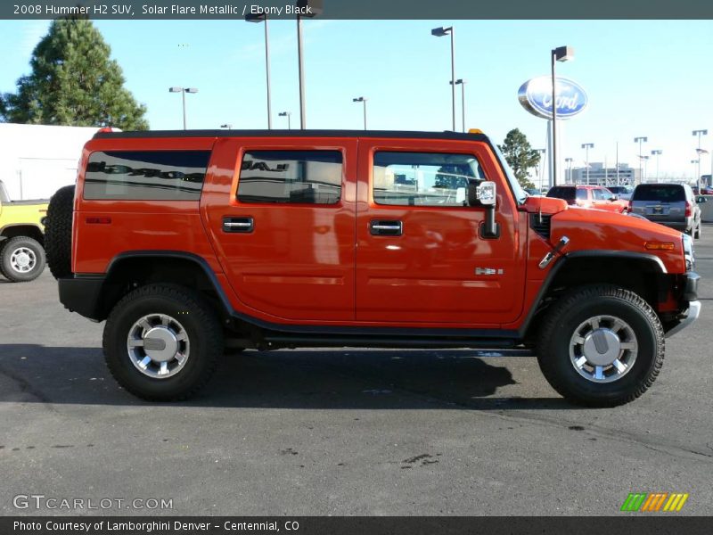 Solar Flare Metallic / Ebony Black 2008 Hummer H2 SUV