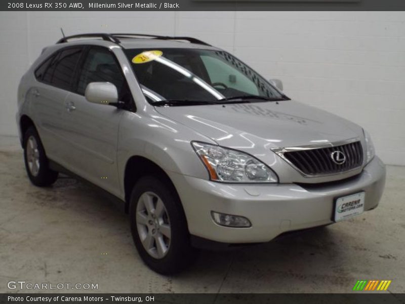 Millenium Silver Metallic / Black 2008 Lexus RX 350 AWD