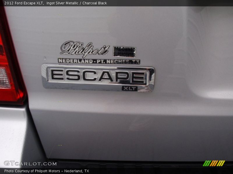 Ingot Silver Metallic / Charcoal Black 2012 Ford Escape XLT