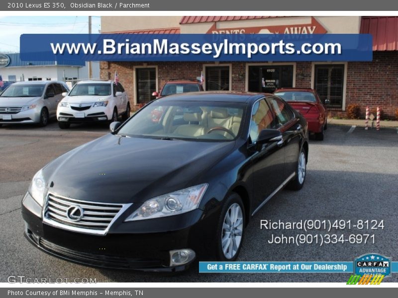 Obsidian Black / Parchment 2010 Lexus ES 350