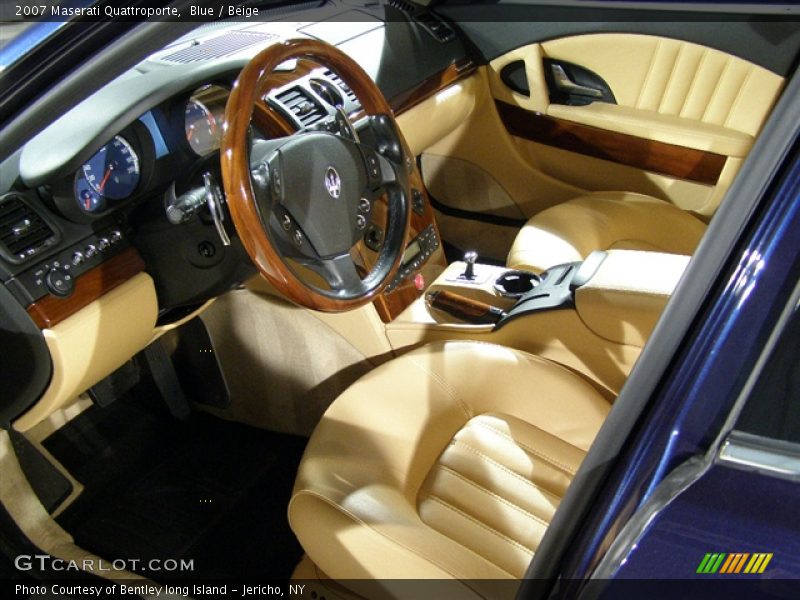 2007 Maserati Quattroporte, Blue / Beige, Interior - 2007 Maserati Quattroporte 