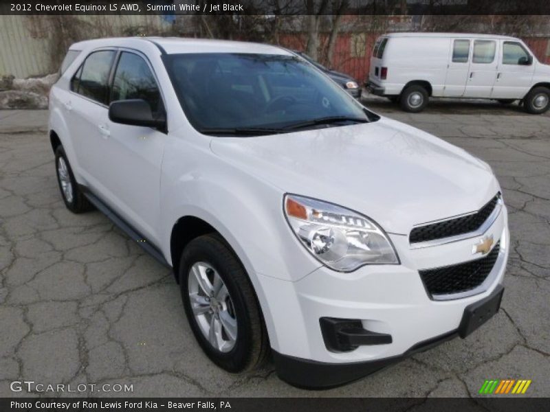 Summit White / Jet Black 2012 Chevrolet Equinox LS AWD