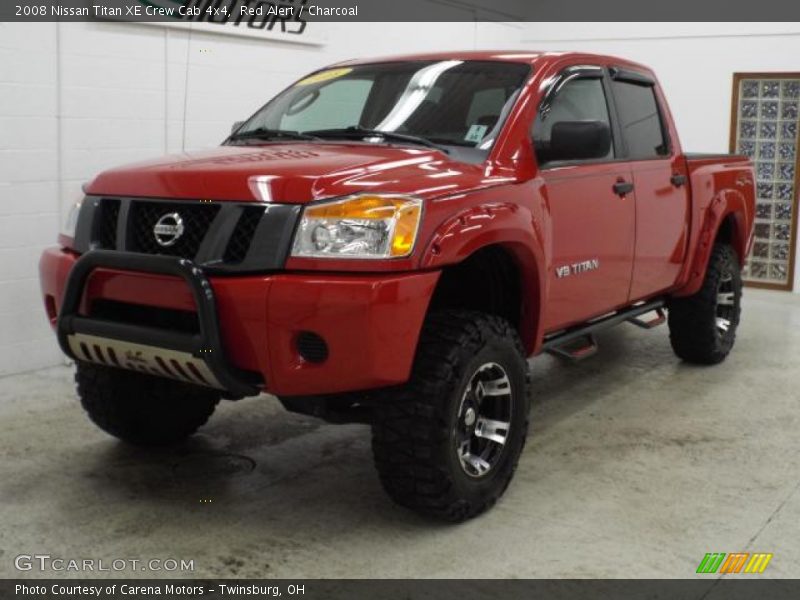 Red Alert / Charcoal 2008 Nissan Titan XE Crew Cab 4x4