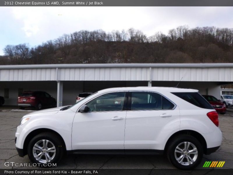 Summit White / Jet Black 2012 Chevrolet Equinox LS AWD