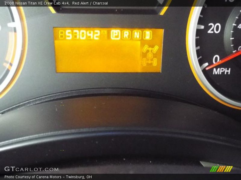 Red Alert / Charcoal 2008 Nissan Titan XE Crew Cab 4x4