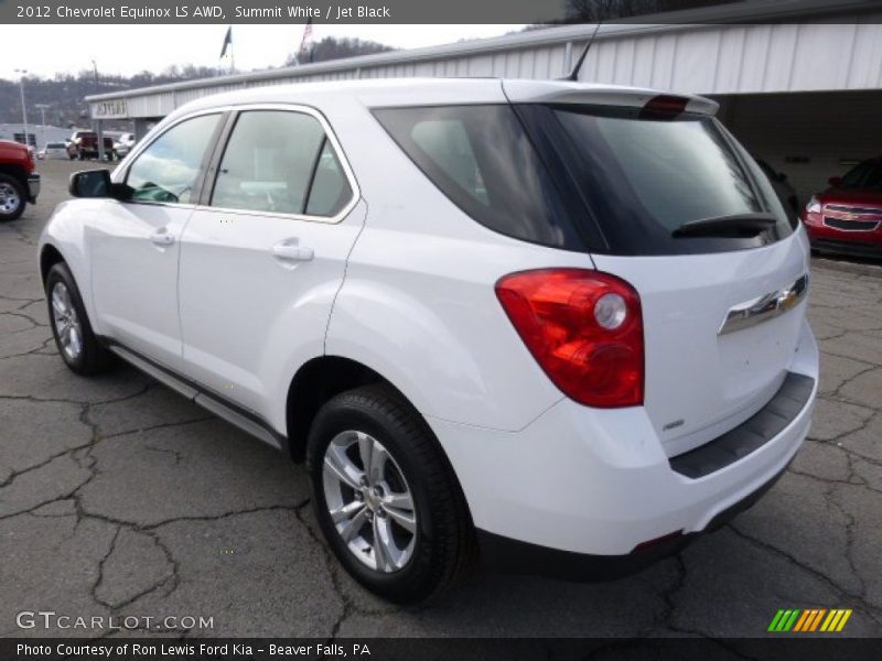 Summit White / Jet Black 2012 Chevrolet Equinox LS AWD