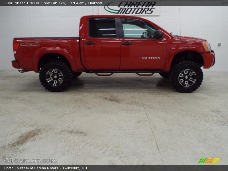 Red Alert / Charcoal 2008 Nissan Titan XE Crew Cab 4x4