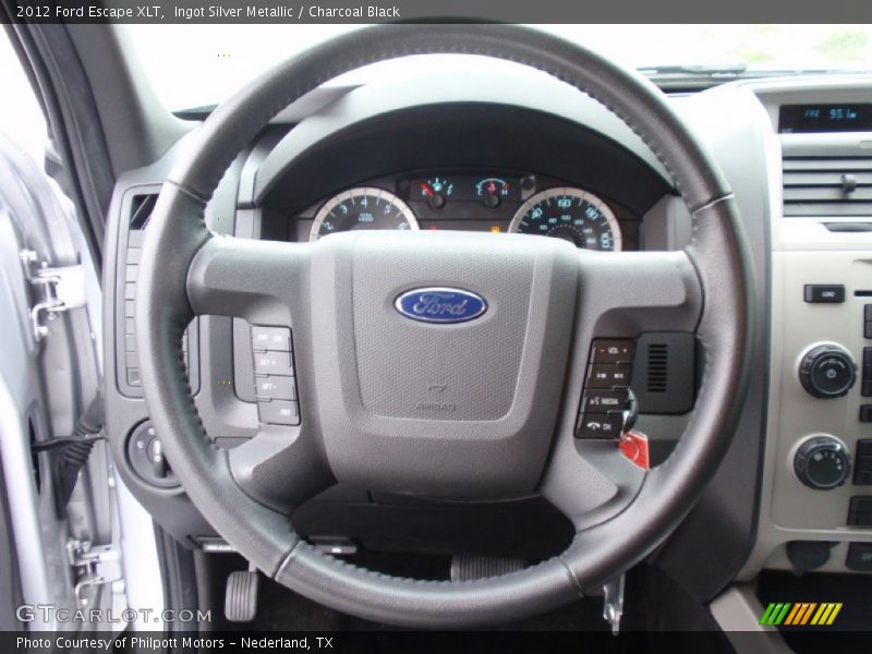 Ingot Silver Metallic / Charcoal Black 2012 Ford Escape XLT