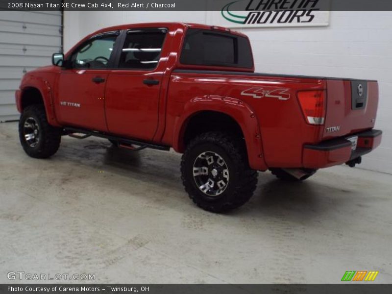 Red Alert / Charcoal 2008 Nissan Titan XE Crew Cab 4x4
