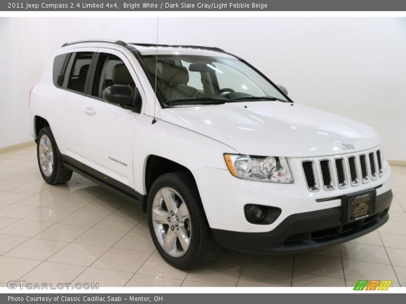 Bright White / Dark Slate Gray/Light Pebble Beige 2011 Jeep Compass 2.4 Limited 4x4
