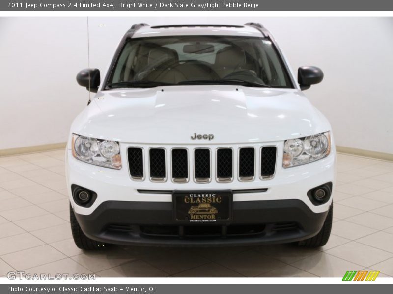 Bright White / Dark Slate Gray/Light Pebble Beige 2011 Jeep Compass 2.4 Limited 4x4