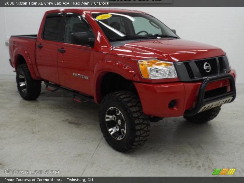 Red Alert / Charcoal 2008 Nissan Titan XE Crew Cab 4x4