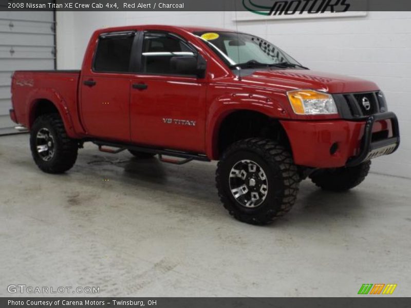 Red Alert / Charcoal 2008 Nissan Titan XE Crew Cab 4x4