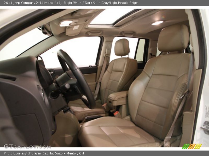 Bright White / Dark Slate Gray/Light Pebble Beige 2011 Jeep Compass 2.4 Limited 4x4