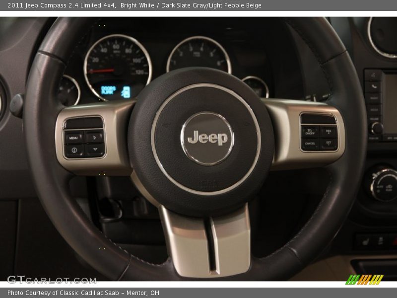 Bright White / Dark Slate Gray/Light Pebble Beige 2011 Jeep Compass 2.4 Limited 4x4