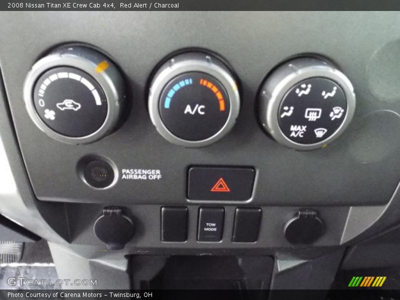 Red Alert / Charcoal 2008 Nissan Titan XE Crew Cab 4x4