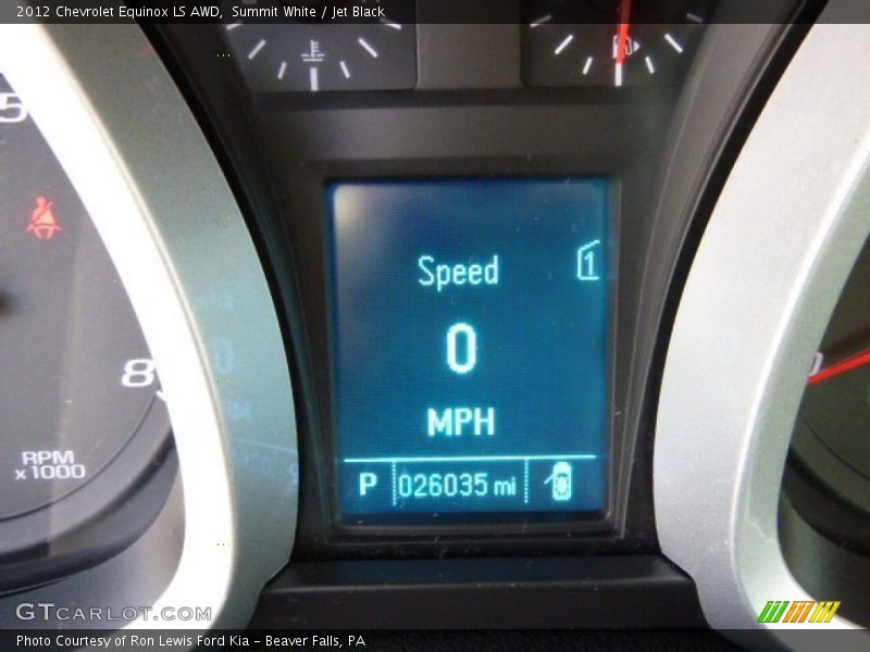 Summit White / Jet Black 2012 Chevrolet Equinox LS AWD