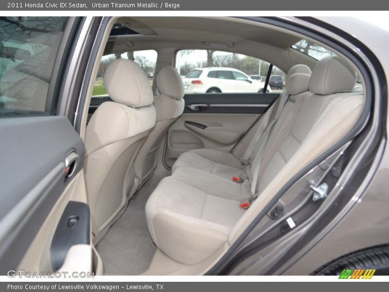 Urban Titanium Metallic / Beige 2011 Honda Civic EX Sedan
