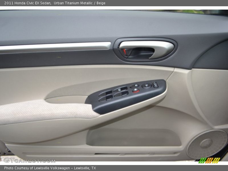 Urban Titanium Metallic / Beige 2011 Honda Civic EX Sedan