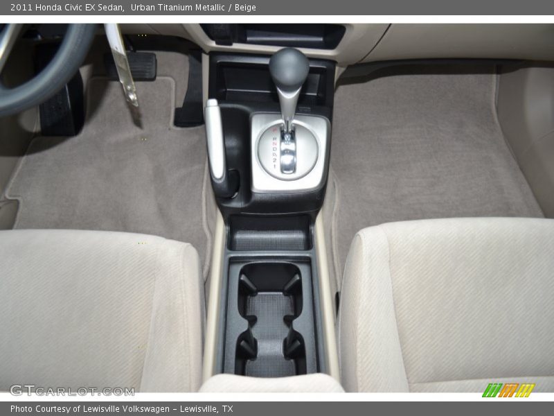 Urban Titanium Metallic / Beige 2011 Honda Civic EX Sedan
