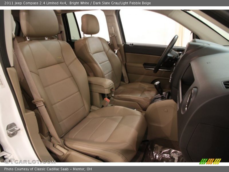 Bright White / Dark Slate Gray/Light Pebble Beige 2011 Jeep Compass 2.4 Limited 4x4