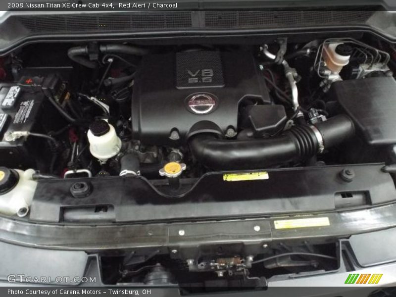 Red Alert / Charcoal 2008 Nissan Titan XE Crew Cab 4x4