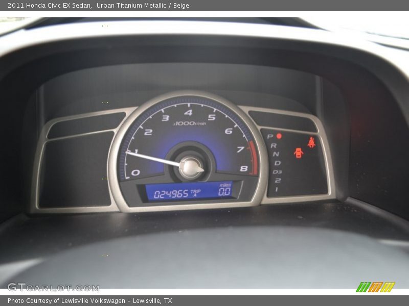 Urban Titanium Metallic / Beige 2011 Honda Civic EX Sedan