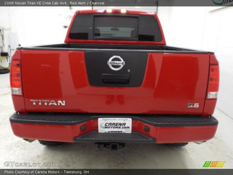 Red Alert / Charcoal 2008 Nissan Titan XE Crew Cab 4x4