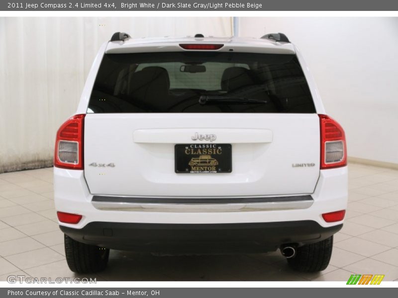 Bright White / Dark Slate Gray/Light Pebble Beige 2011 Jeep Compass 2.4 Limited 4x4