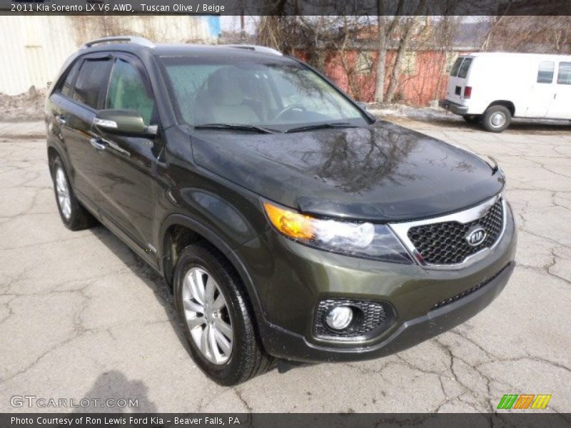 Tuscan Olive / Beige 2011 Kia Sorento LX V6 AWD