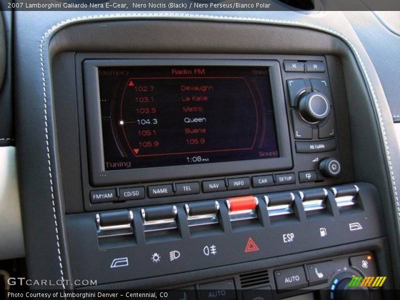 Controls of 2007 Gallardo Nera E-Gear