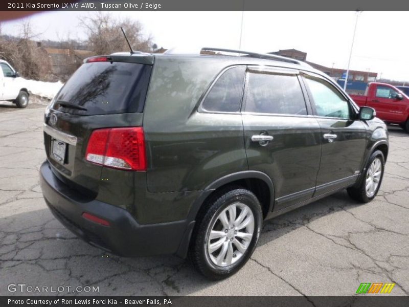 Tuscan Olive / Beige 2011 Kia Sorento LX V6 AWD