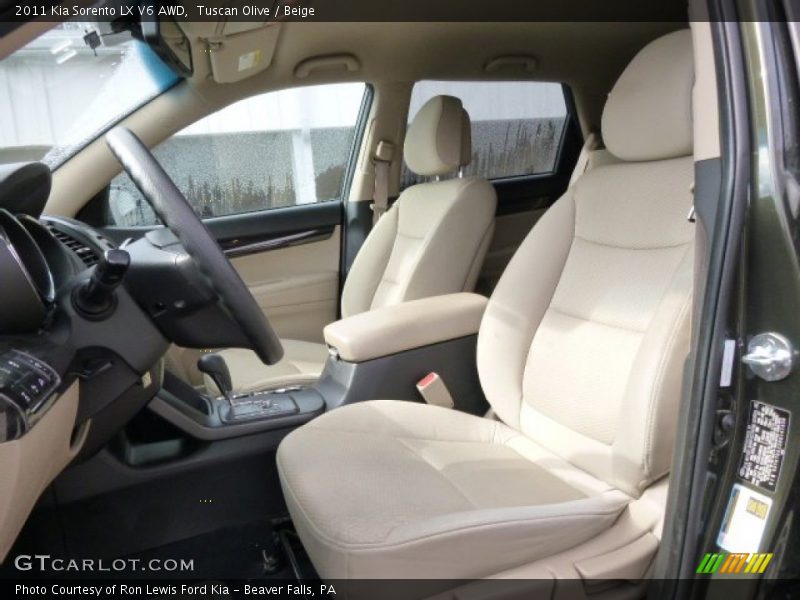 Tuscan Olive / Beige 2011 Kia Sorento LX V6 AWD