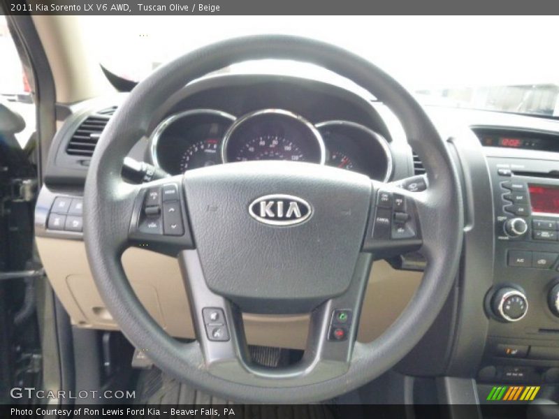 Tuscan Olive / Beige 2011 Kia Sorento LX V6 AWD