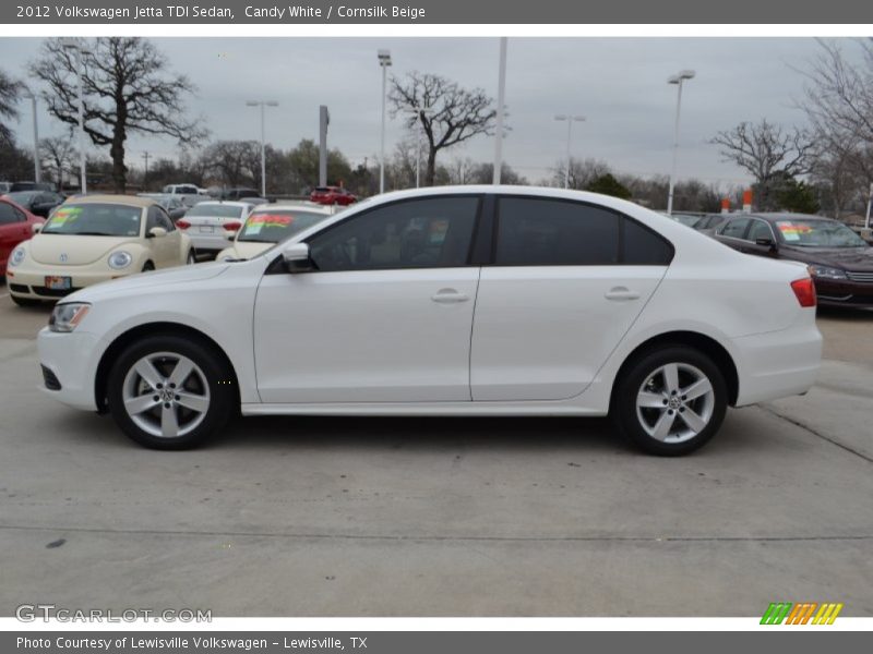 Candy White / Cornsilk Beige 2012 Volkswagen Jetta TDI Sedan