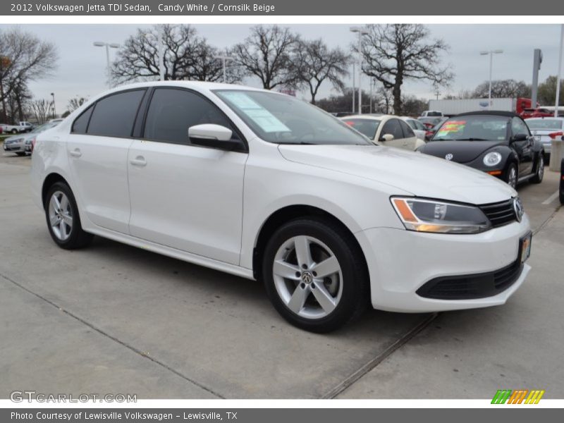 Candy White / Cornsilk Beige 2012 Volkswagen Jetta TDI Sedan