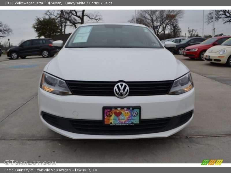 Candy White / Cornsilk Beige 2012 Volkswagen Jetta TDI Sedan