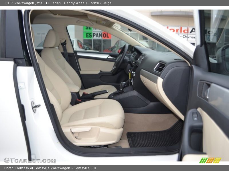 Candy White / Cornsilk Beige 2012 Volkswagen Jetta TDI Sedan
