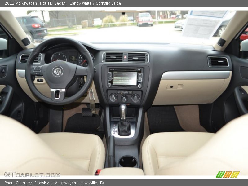Candy White / Cornsilk Beige 2012 Volkswagen Jetta TDI Sedan